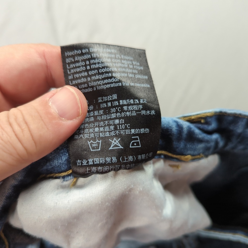 Southpole‎ Jeans Mens 46 Blue Baggy Skater Wide Leg Streetwear Faded Acid Wash - Picture 12 of 16
